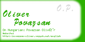 oliver povazsan business card